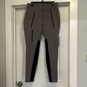 Kerrits riding pants size large. Gray with black inner leg.